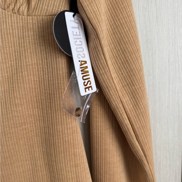 Amuse Society Tan Button-Front Long Sleeve Dress - Picture 2 of 4